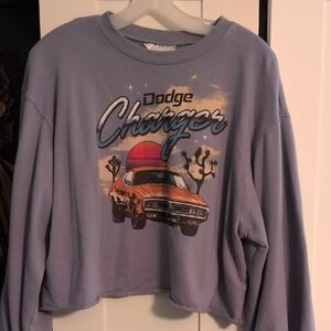 Dodge Charger Graphic Sweatshirt - Blue